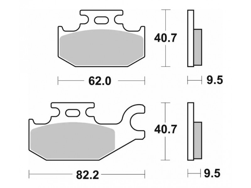Тормозные колодки SBS Sport Brake Pads, Sinter/Carbon 754SI